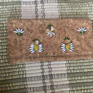 Beaded cork banana republic clutch